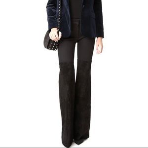 NWT Luxury Rachel Zoe Gigi Leather & Suede Flare Pants. Size 2. Brand new unworn